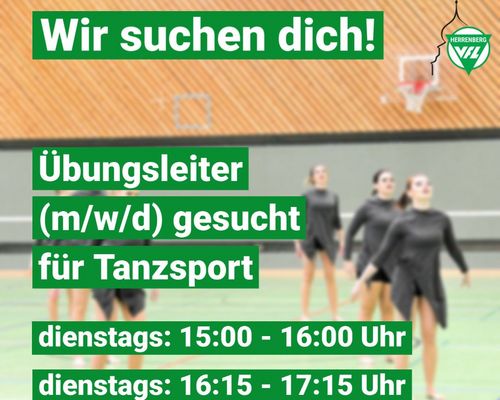 Übungsleiter (m/w/d) für Tanzsport gesucht