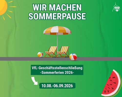 Sommerpause in der Geschäftsstelle
